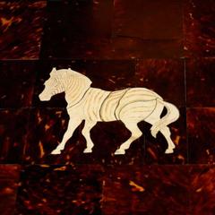 Occasional Table with Faux Tortoise and Bone Top, American, circa 1960