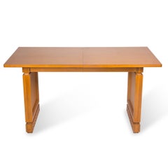 Oak Dining Table with Greek Key Decoration, French, 1950s