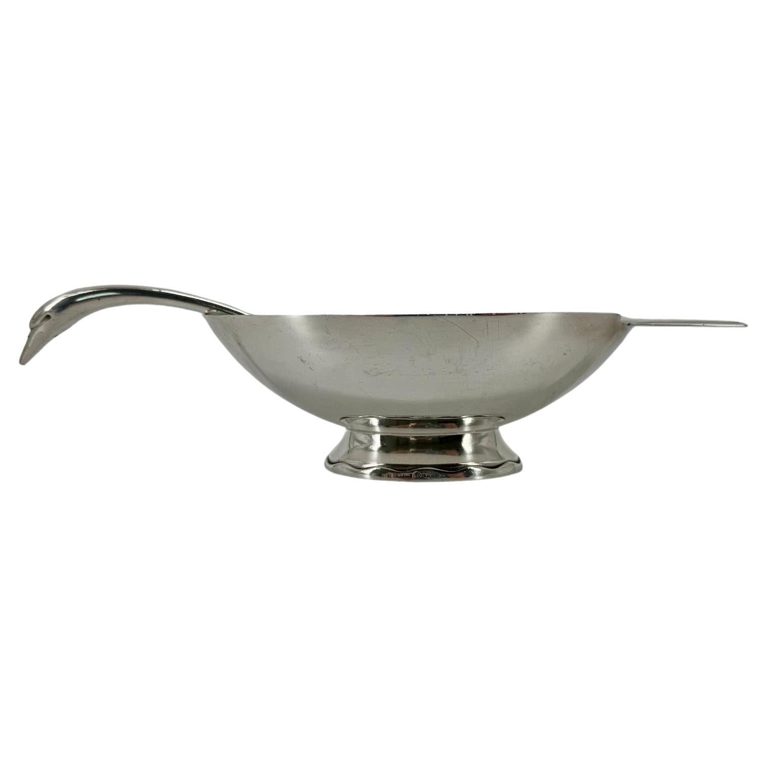 Gallia For Christofle, Gravy Boat ’Swan’ and its spoon By Christian Fjerdingstad For Sale