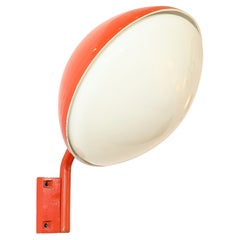 Fontana arte and Candle, E770, red wall light, Murano Opaline glass, Italy, 1980