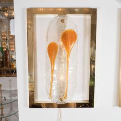 Pair of Brass Open Frame Sconces