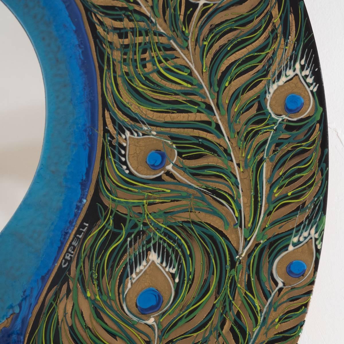 Italian Peacock Motif Mirror
