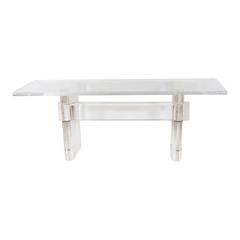 Rectangular Lucite Console Table