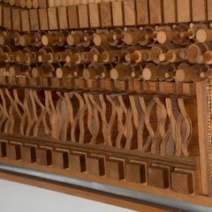 Monumental Wood Mosaic Wall Applique