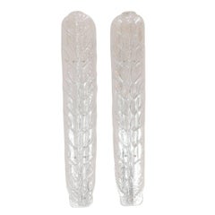 Pair of Monumental Murano Glass Leaf Form Sconces 3