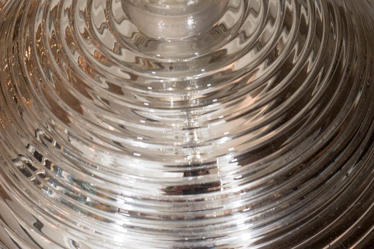 Mercury Glass Fluted "Torchiere" Floor Lamp For Sale at 1stdibs