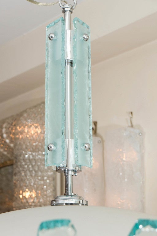 Large-Scale Frosted Glass Chandelier 1