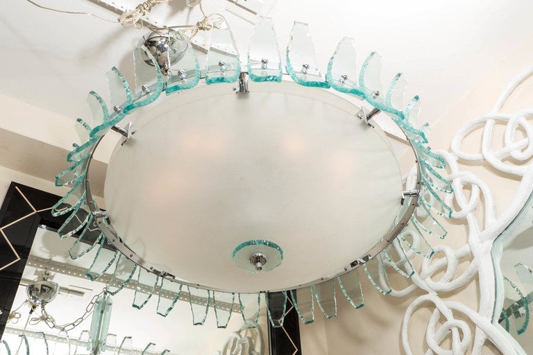 Large-Scale Frosted Glass Chandelier 2