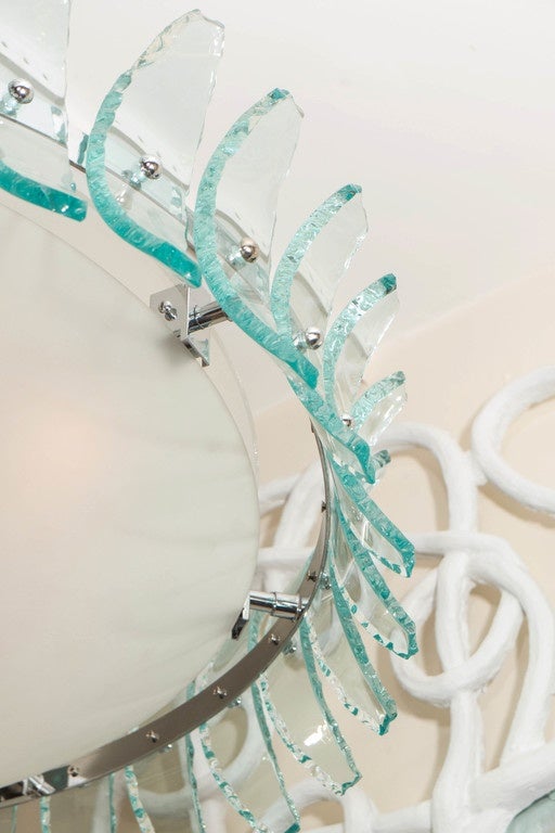 Large-Scale Frosted Glass Chandelier 4