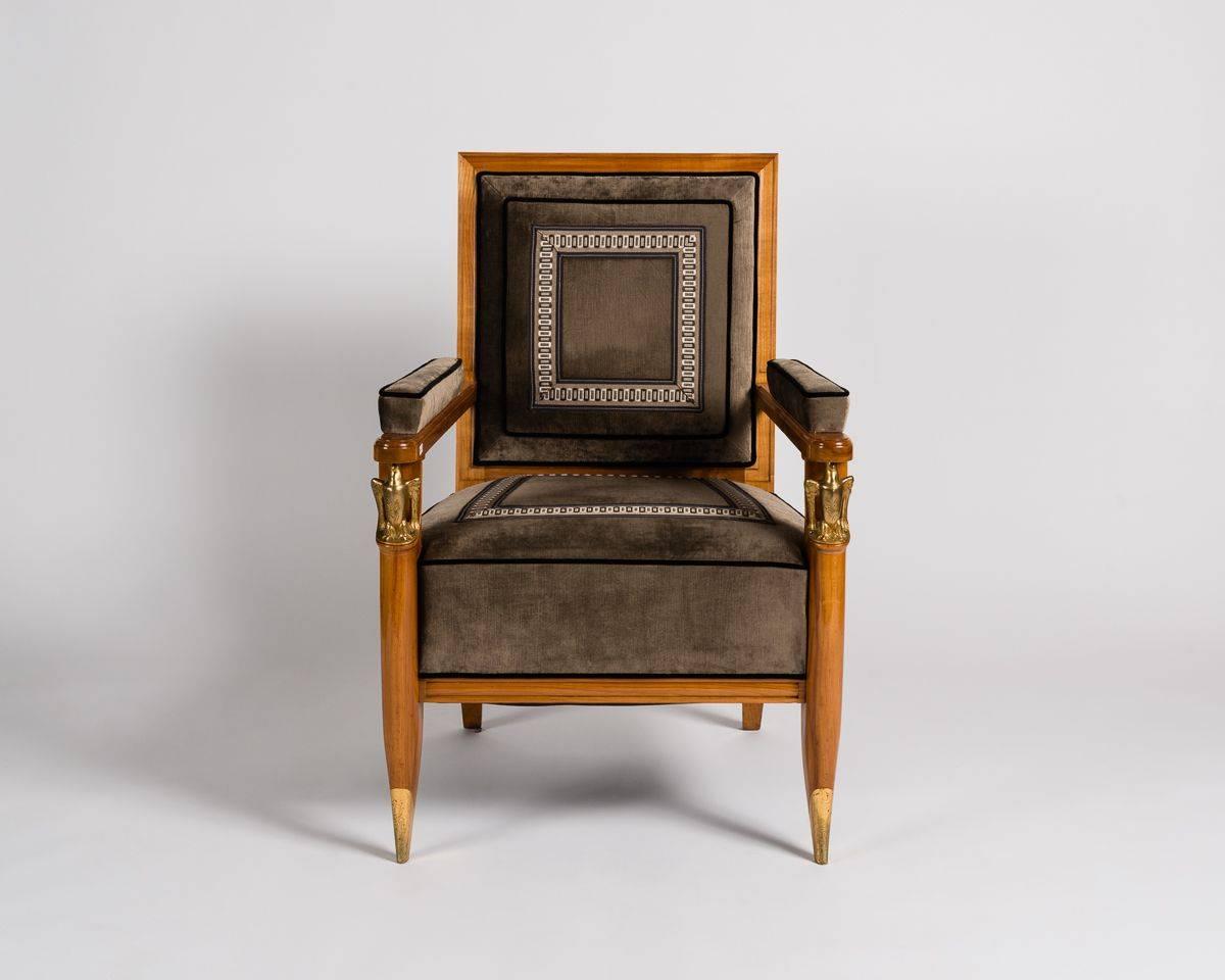 Ornamental armchair with bronze details by Vadim Androussov.
