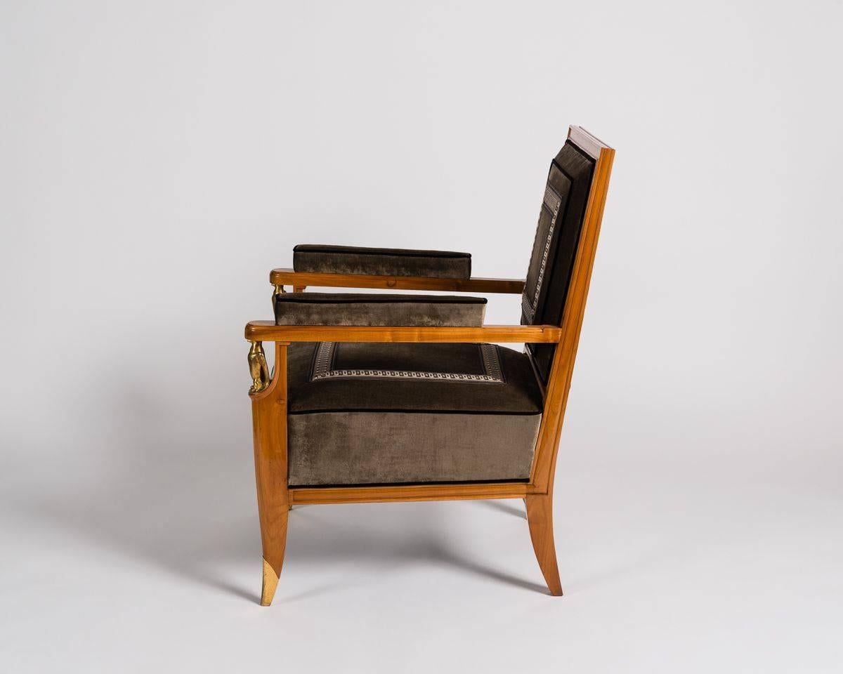 French Jean Pascaud, Armchair, France, 1946