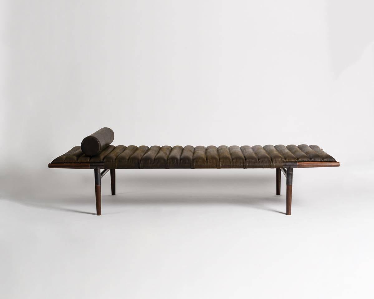 Ben Erickson, an artist living and working in Brooklyn, utilizes 20th century design's most celebrated material and aesthetic combinations in the creation of his own spectacularly unique sculptural furniture. For his daybed Erickson makes use of