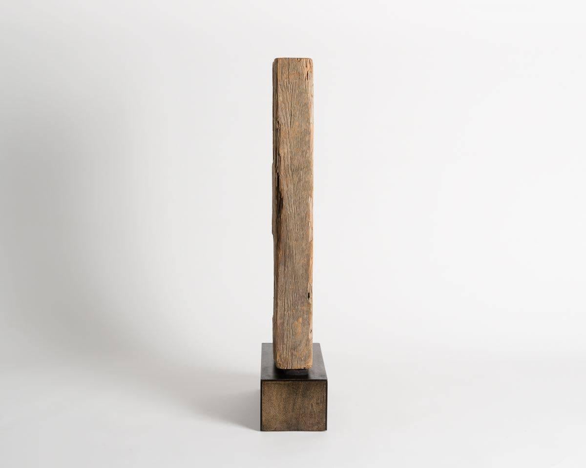 Américain Sculpture Yongjin Han, pièce de bois, États-Unis, 1976 en vente