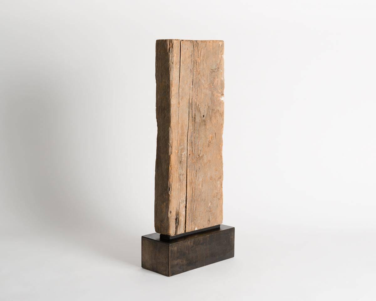 Sculpture Yongjin Han, pièce de bois, États-Unis, 1976 Bon état - En vente à New York, NY