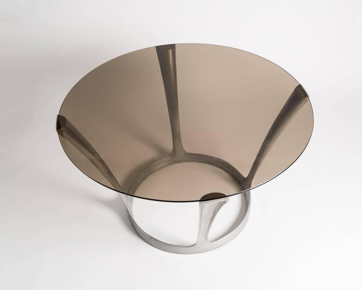 French Boris Tabacoff, Round Center Dining Table, France, C. 1960's