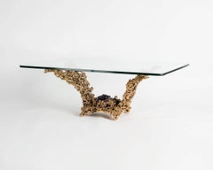 Claude Boeltz, Bronze Eclaté Coffee Table, France, circa 1970