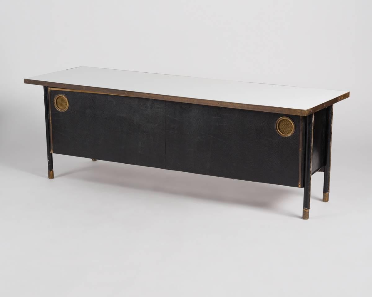 French Jacques Adnet, Bar Cabinet, France, Mid-20th Century For Sale