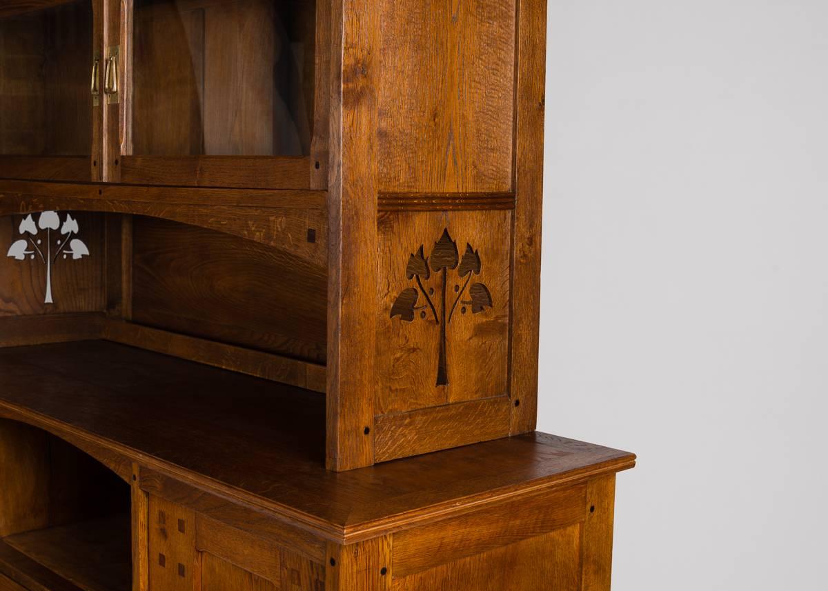 Léon Jallot Cabinet, Oak and Ash France, C. 1905 In Excellent Condition For Sale In New York, NY