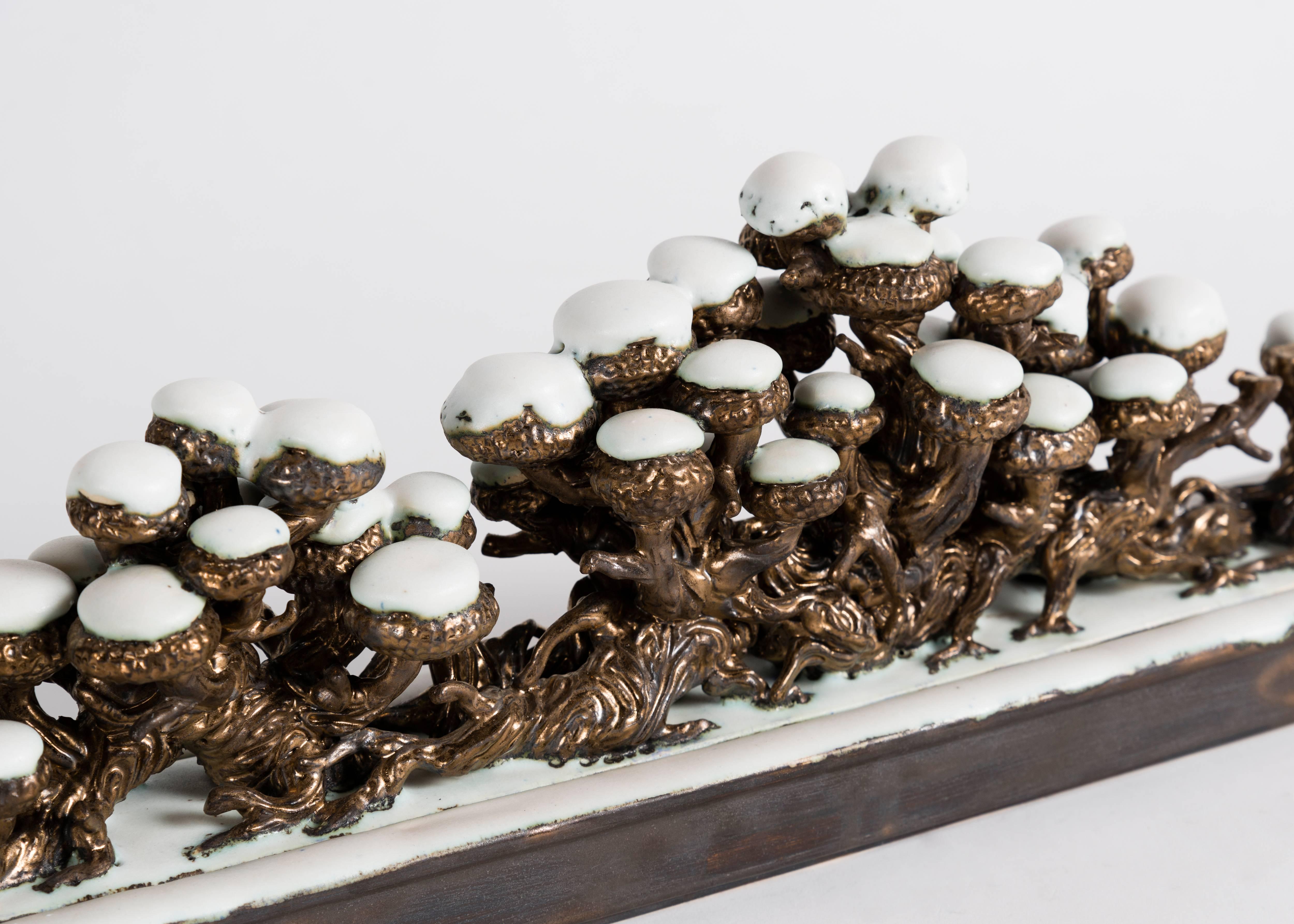 A remarkably fresh, new creation from New York based ceramicist Matthew Solomon, this box intimates a cluster of snow-capped mushrooms.

Signed and dated: Solomon 17

Unique piece.