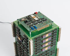 Grard Haas, Sculpture lumineuse à chronoopes LED de paysages horlogers, France, vers 1970