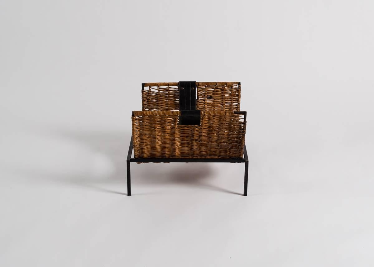 French Firewood Basket, France, C. 1950