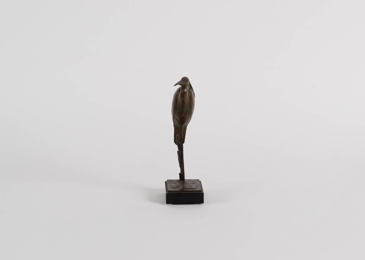Bronze André Vincent Becquerel, Sculpture of a Kingfisher Bird, France