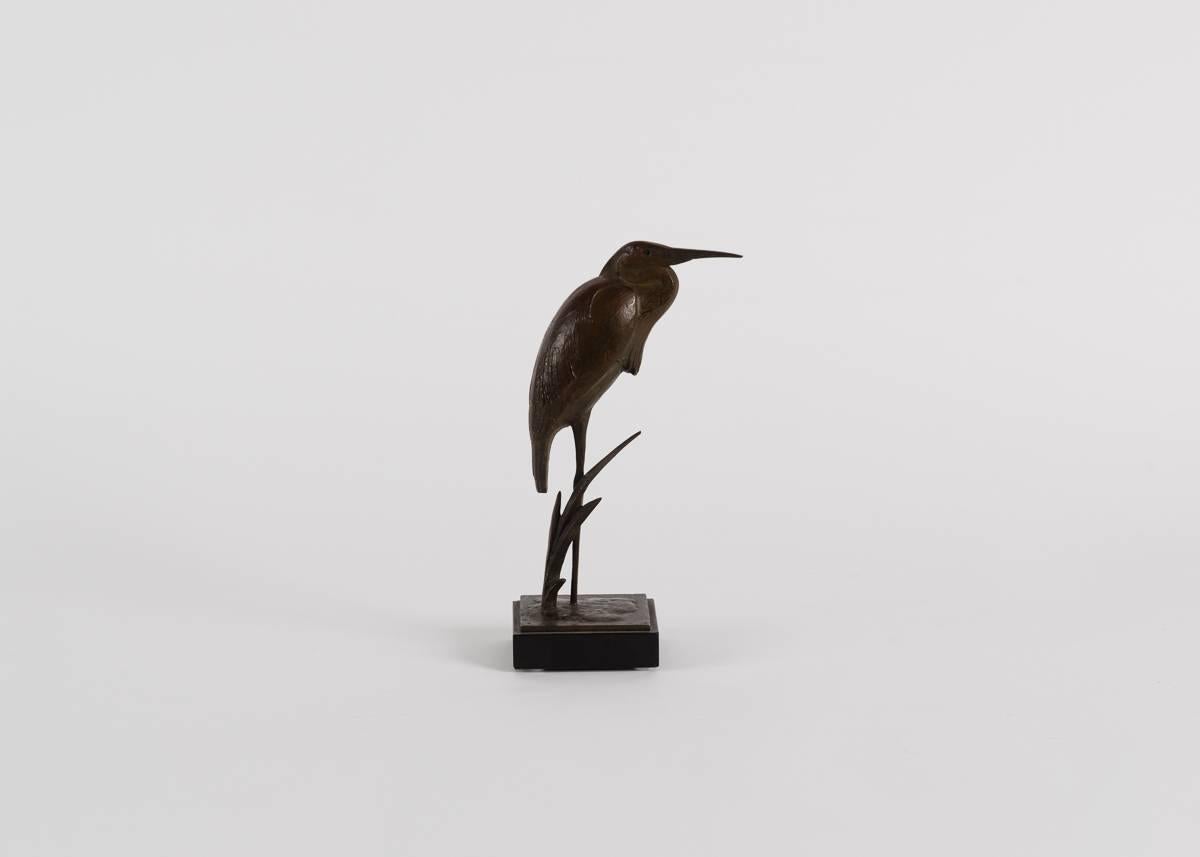 André Vincent Becquerel, Sculpture of a Kingfisher Bird, France In Good Condition In New York, NY