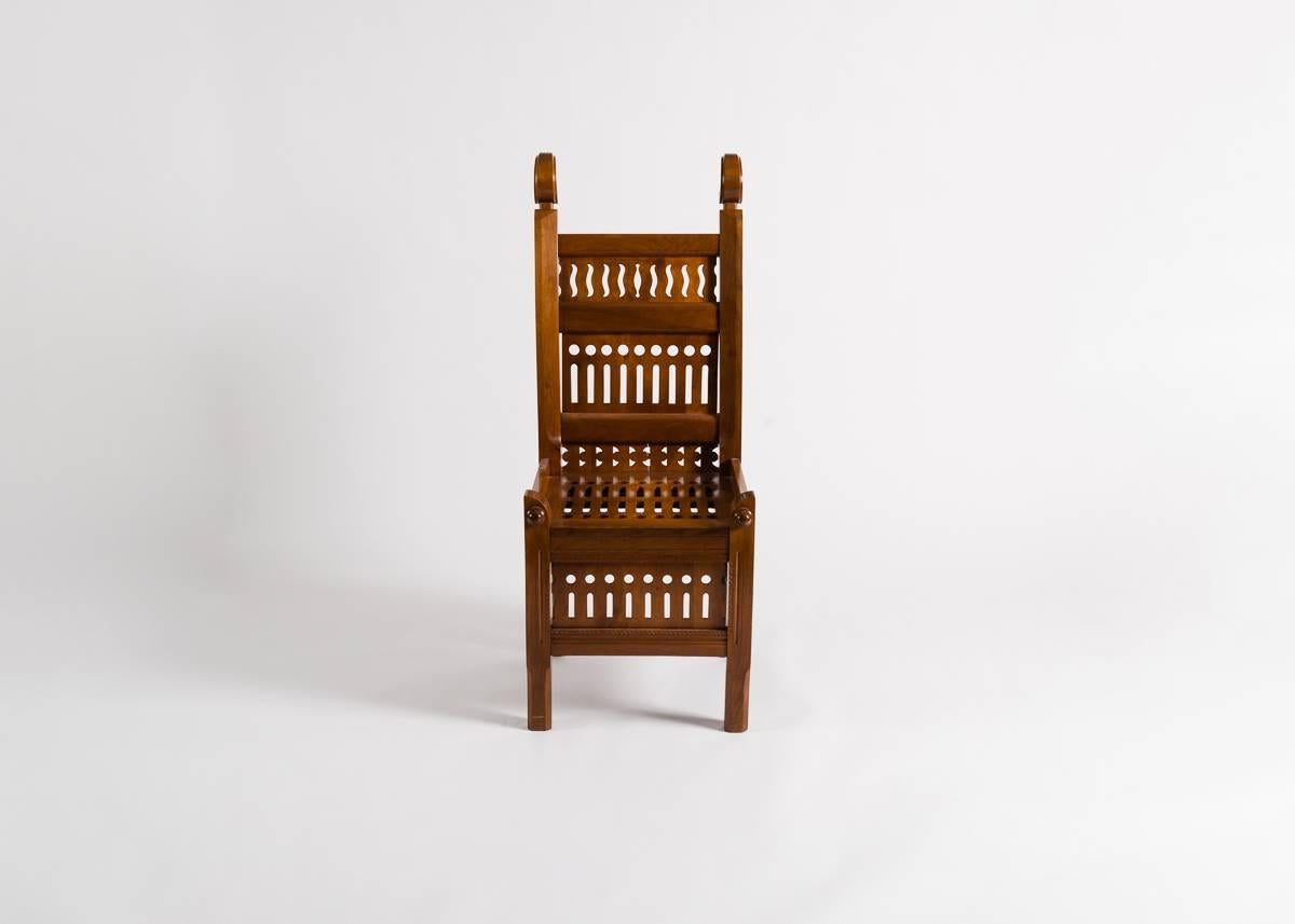 Highly unusual Scandinavian chair from the early 20th century.
