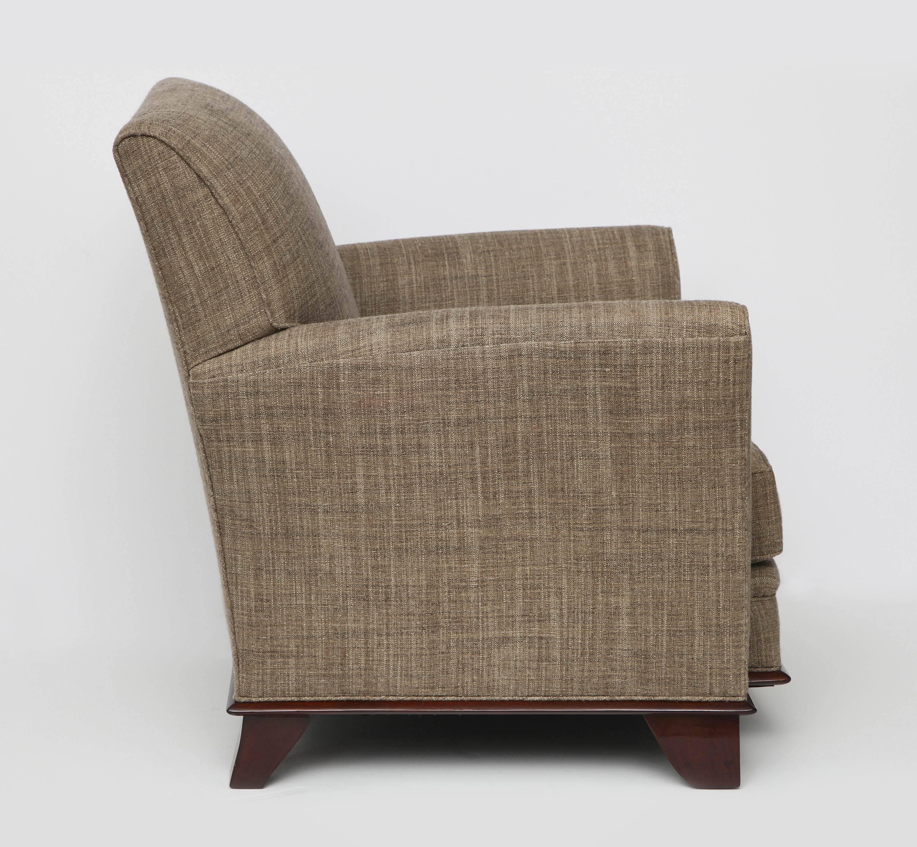 French In the Manner of Dominique, Pair of Art Deco Armchairs, France, C. 1930