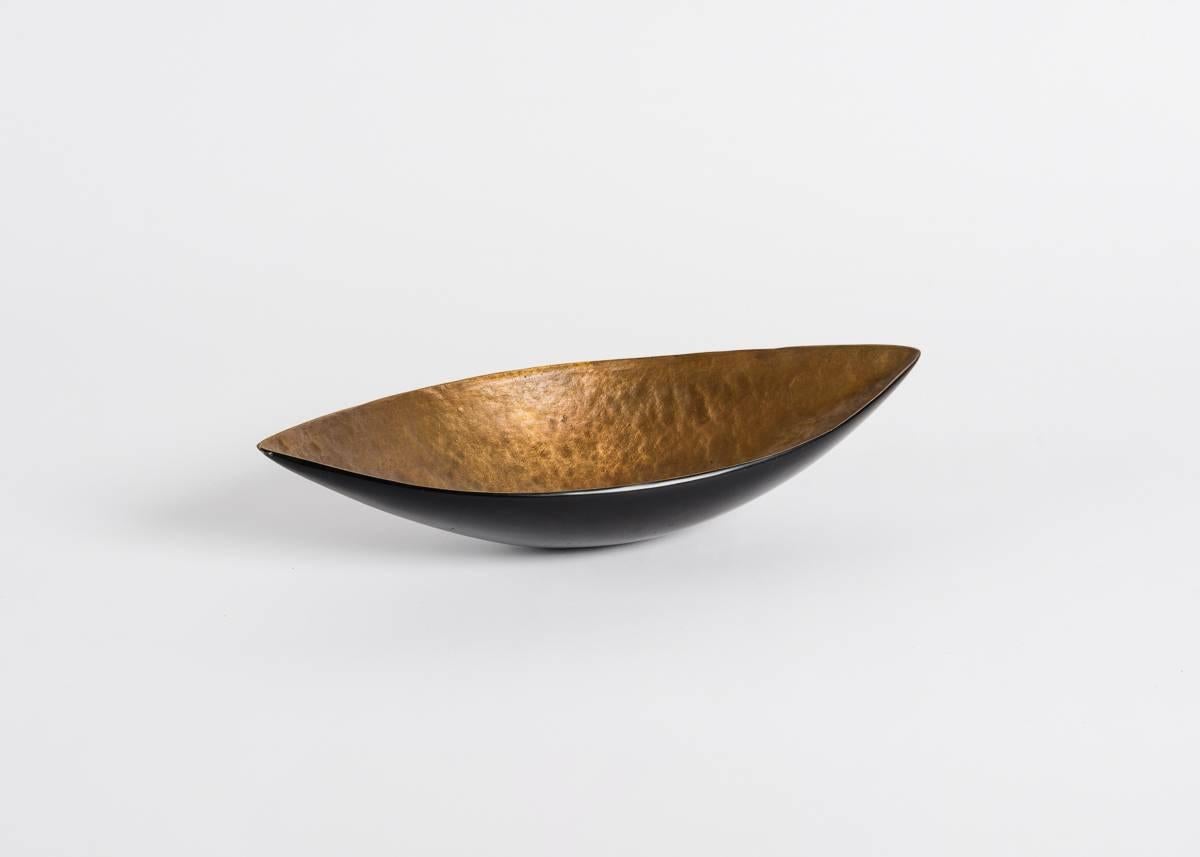 Patinated Hervé Van der Straeten, Oval Bronze Coupe, France, 2009 For Sale