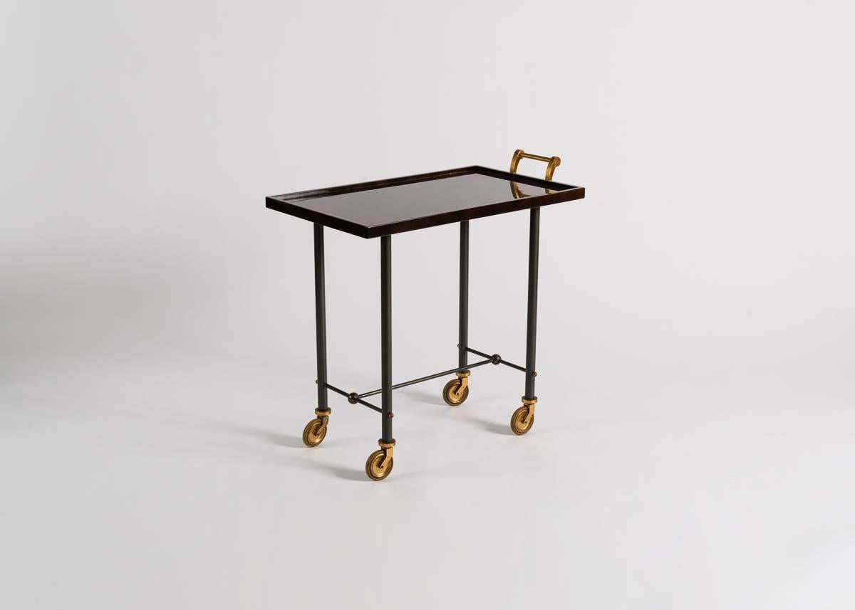 Maison Leleu, Rolling Bar Cart, France, C. 1960 In Good Condition In New York, NY