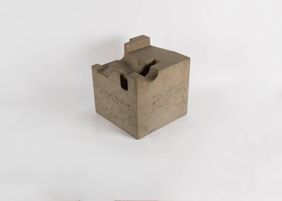 The one of a kind design cut into each cube type cooperates with the others to create an image of a cast decommissioned water pump, complementing the production process with an elegantly Industrial feel.

Engineered Cementitious Composite (ECC),