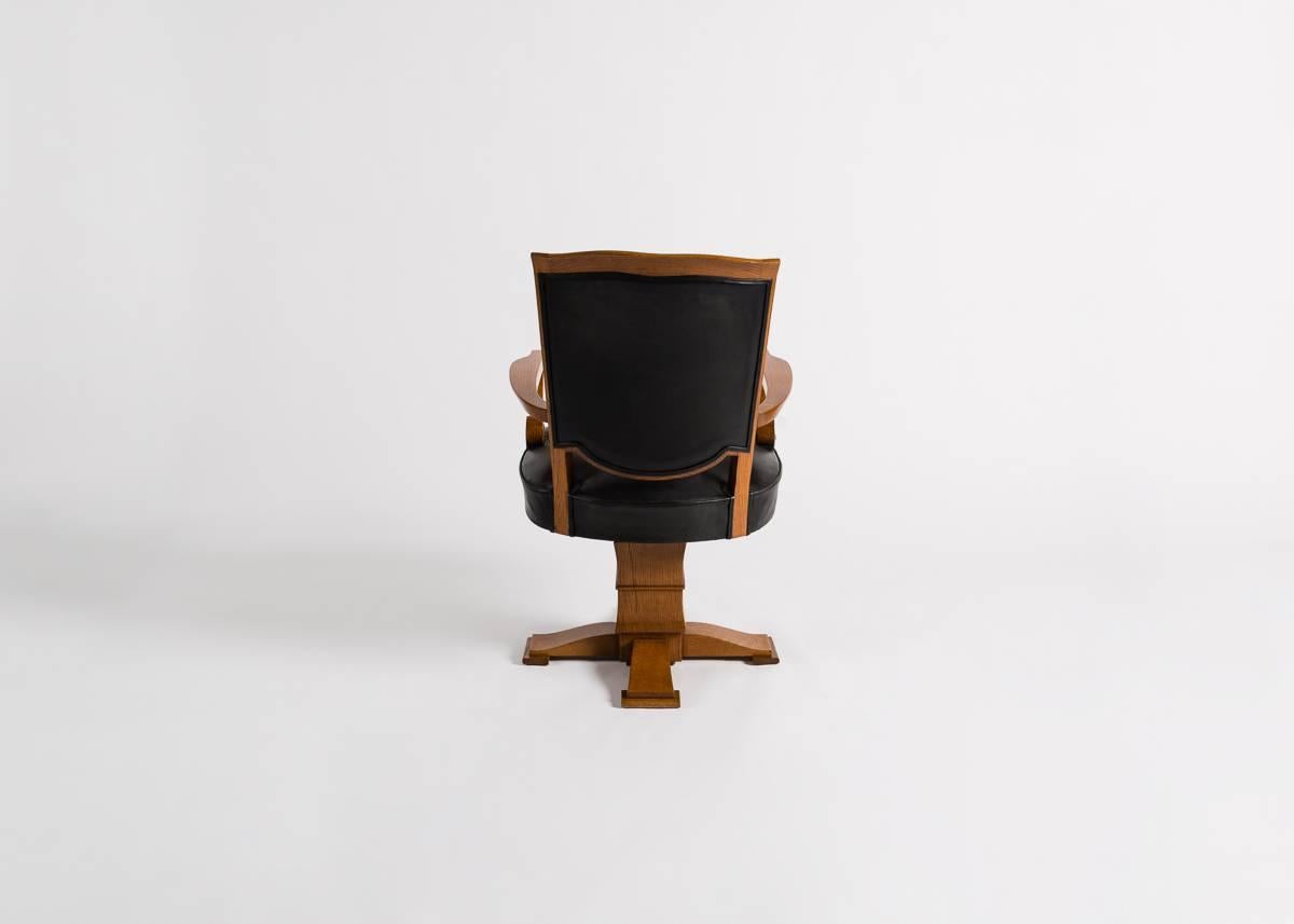 French Maison Leleu, Swivel Desk Chair, France, C. 1946
