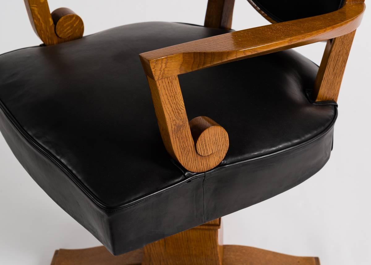 20th Century Maison Leleu, Swivel Desk Chair, France, C. 1946
