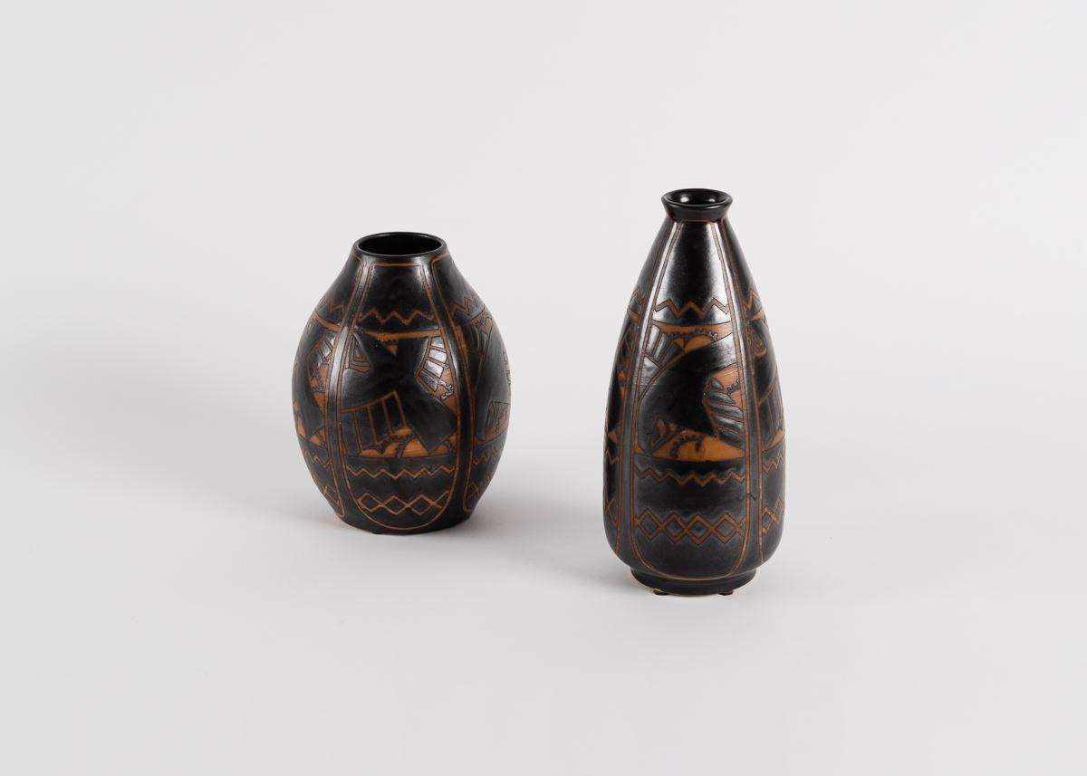 Belgian Charles Catteau for Kéramis, Art Deco Vase, Belgium, 1925 For Sale