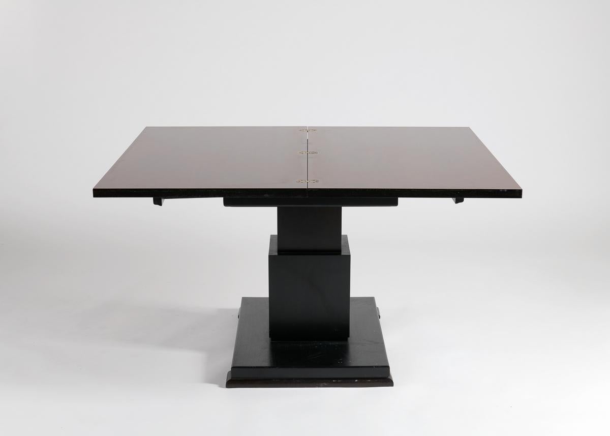 French Pair of Art Deco-style Mahogany Folding Tables inspired by Otto Wretling For Sale