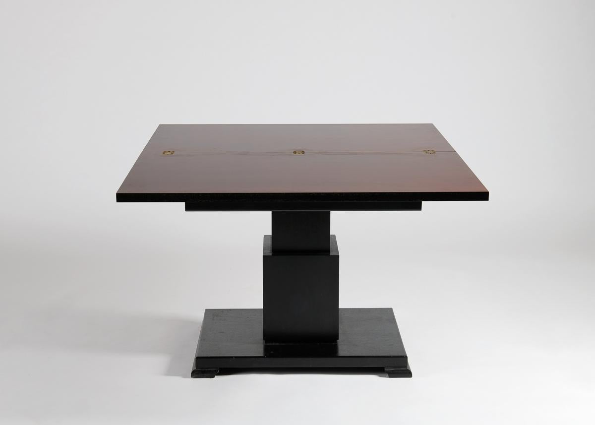 Pair of Art Deco-style Mahogany Folding Tables inspired by Otto Wretling In Good Condition For Sale In New York, NY