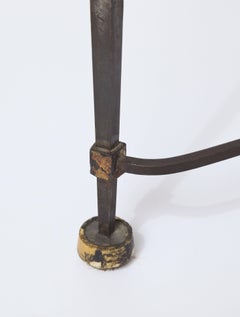 Gilbert Poillerat, Fine Cushioned Side Chair, France, C. 1947