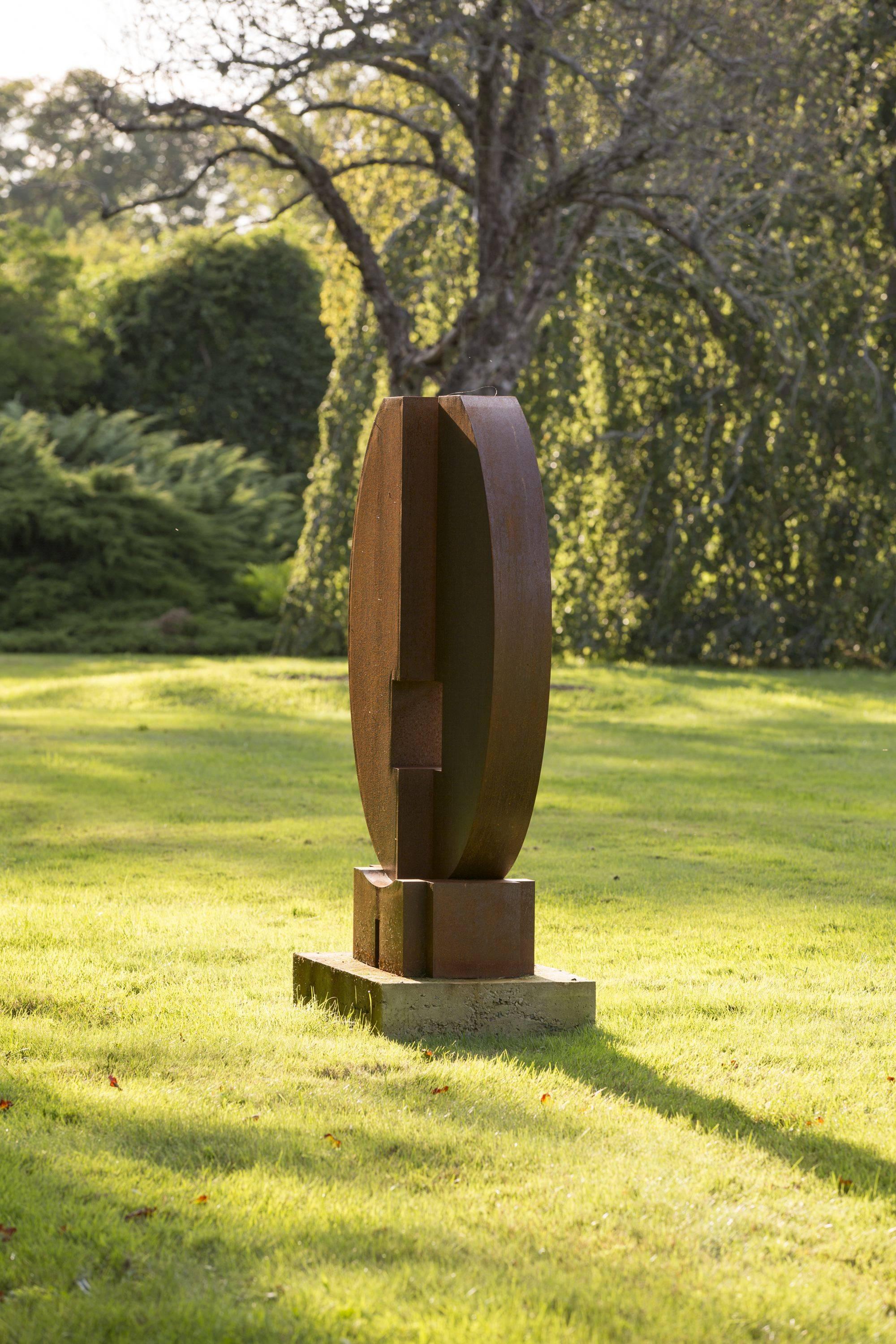 Steel Marino Di Teana, Aube, Monumental Sculpture, France, 1977-2017 For Sale