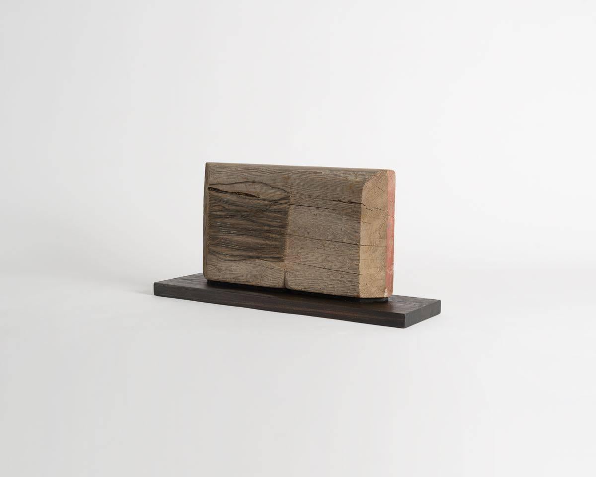 American Yongjin Han, a Piece of Wood, Hand-Carved Sculpture, United States, 1974