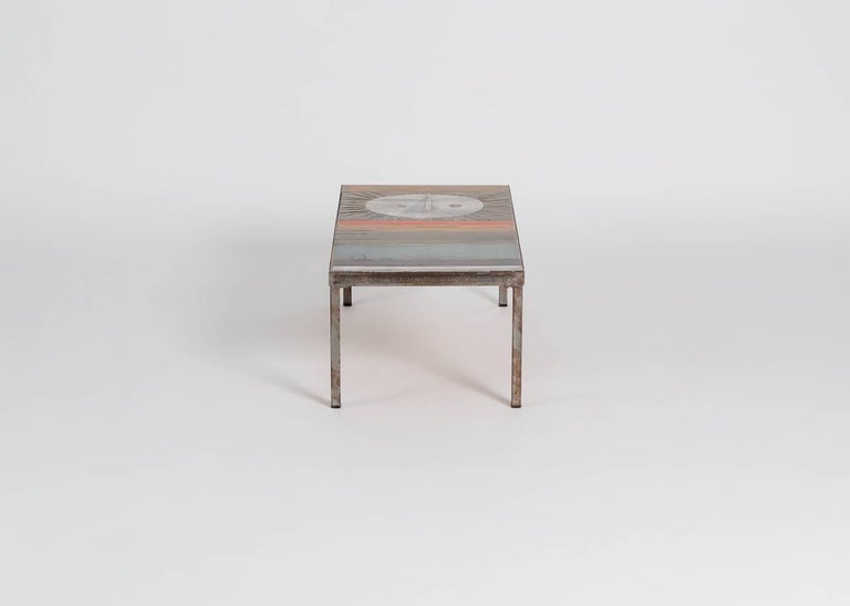 Roger Capron, Coffee Table with Ceramic Top, France, C. 1960 In Good Condition For Sale In New York, NY