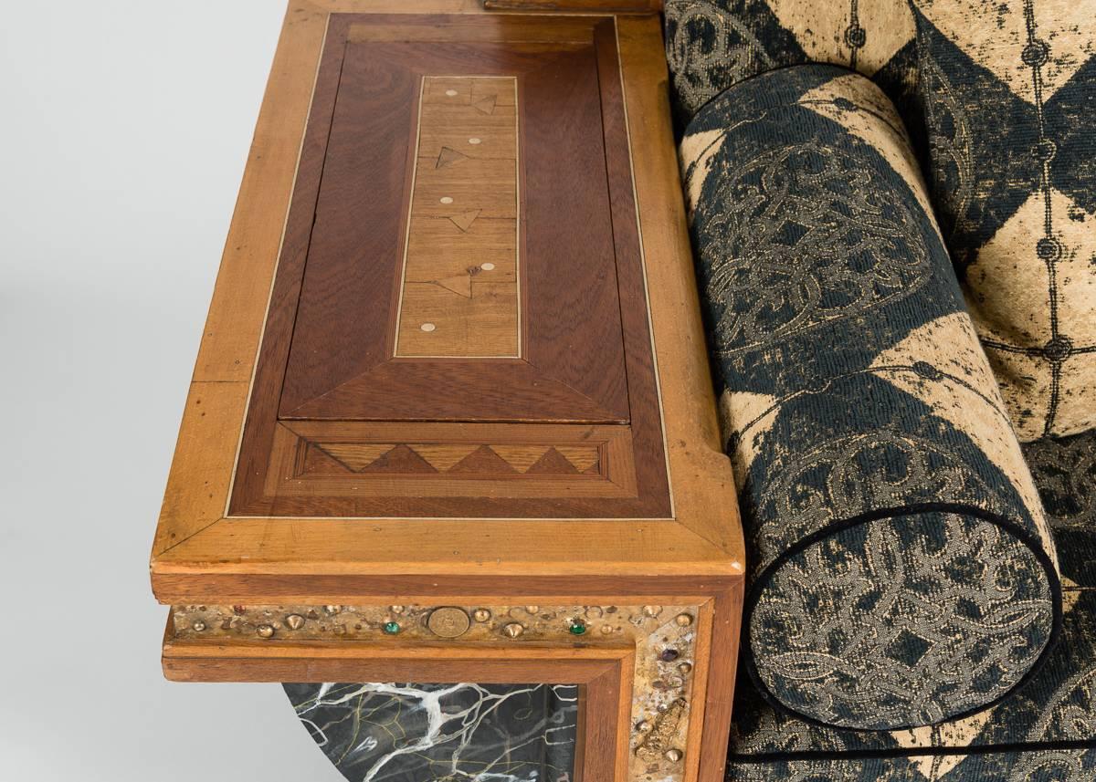 Marquetry Pucci De Rossi, Sofa in the Orientalist Style, France, 1984 For Sale