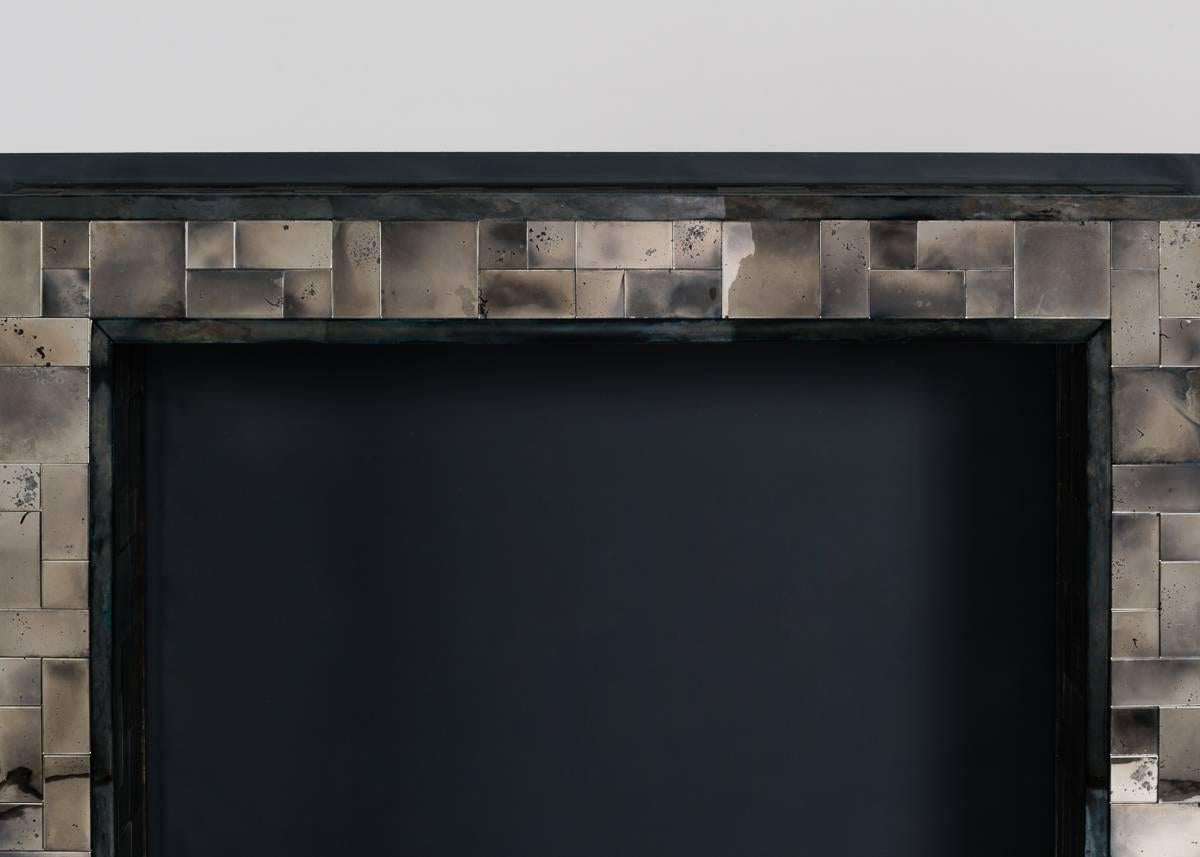 Silvered Kiko Lopez, Niarchos, Fireplace Surround, France, 2017 For Sale