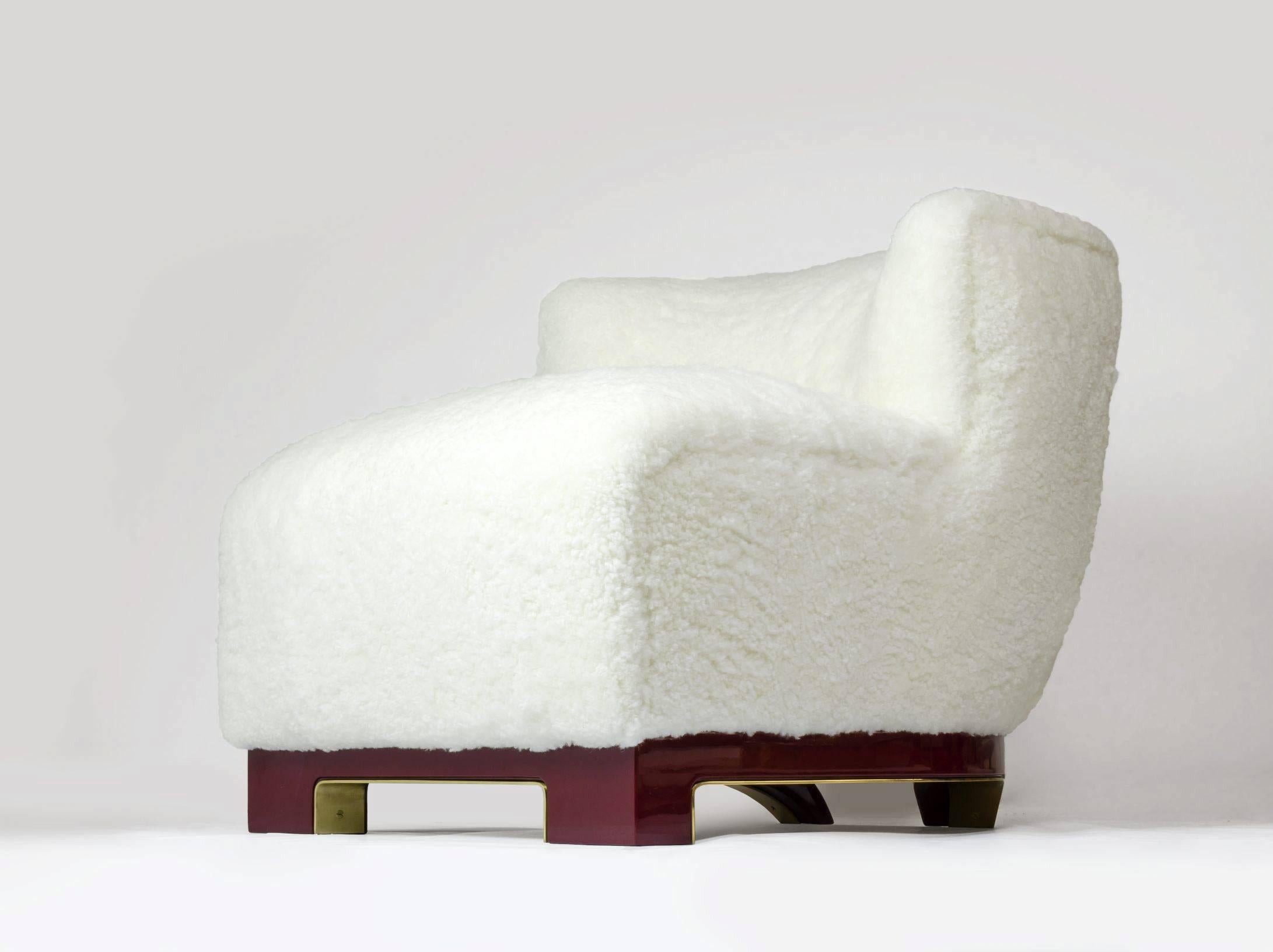Italian Achille Salvagni, Mini Vittoria Shearling, Contemporary Chair, Italy, 2016