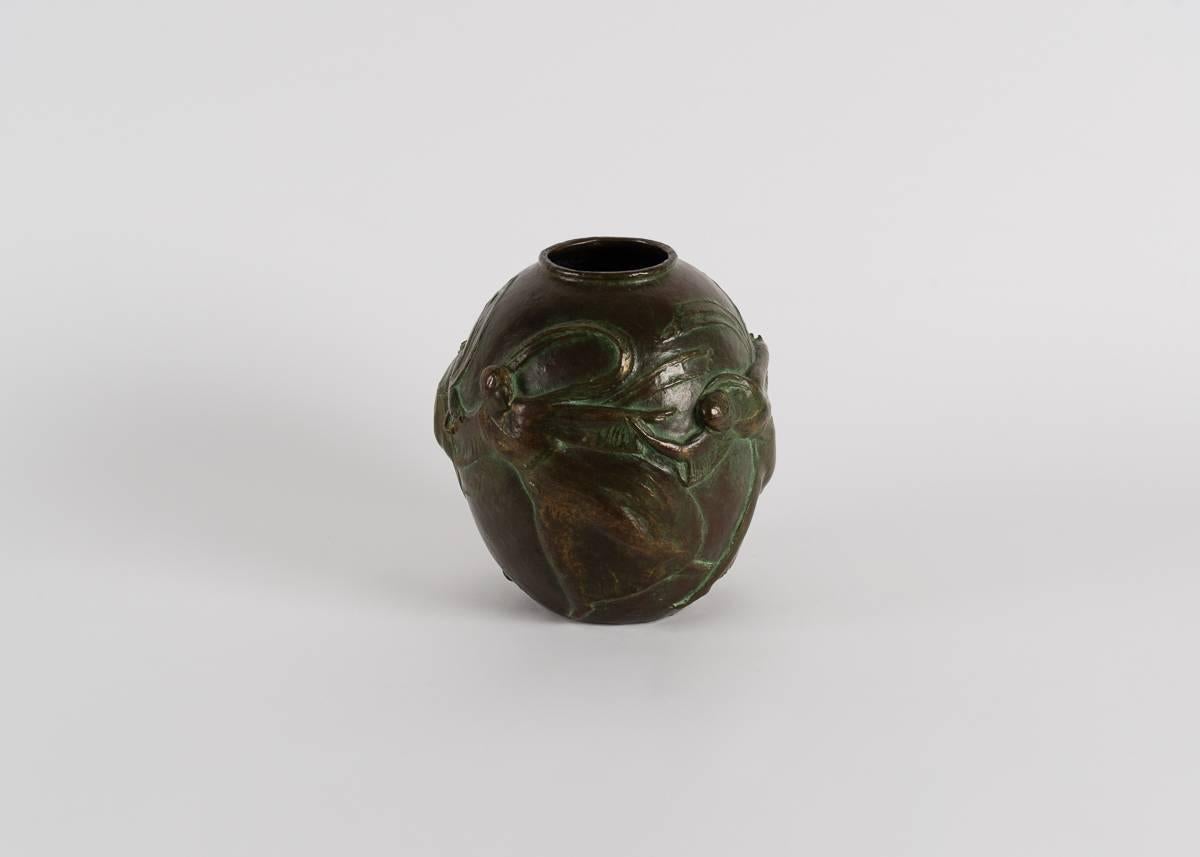 Japanese Fuji Koji, Vase with Figural Motifs, Japan, circa 1920s