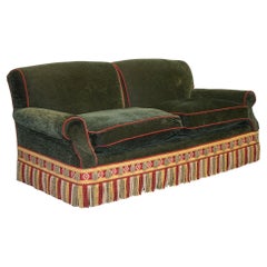 PETER DUDGEON BRITISCHES HANDGEARBEITETES GRÜNES GEWEBE HOWARD STYLE 3-SITZ-SOFA RRP£12000