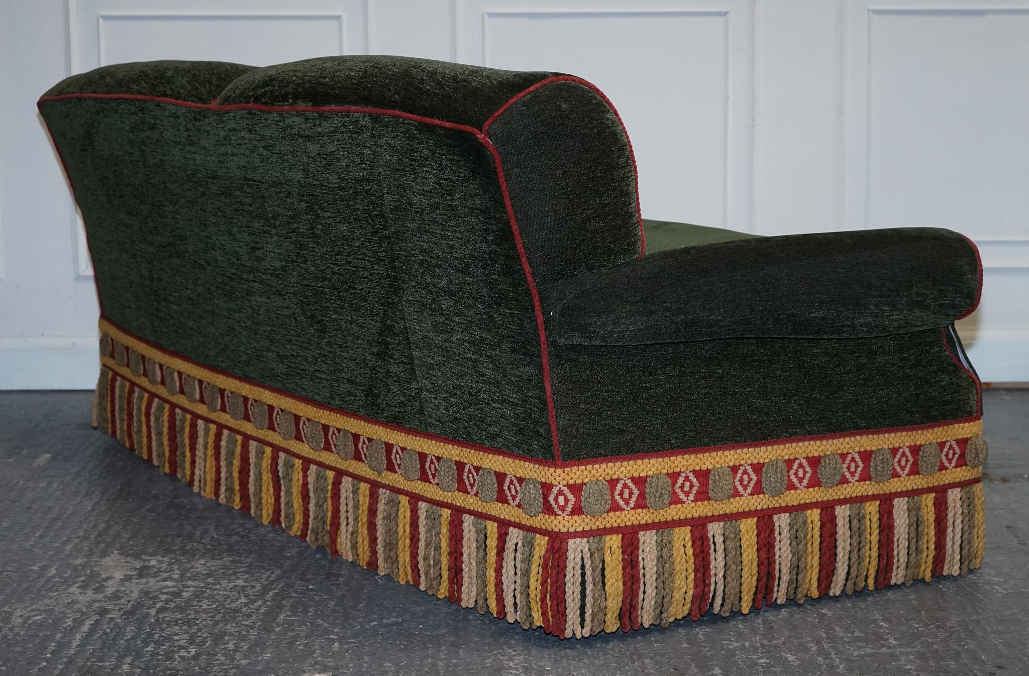 PETER DUDGEON BRITISCHES HANDGEARBEITETES GRÜNES GEWEBE HOWARD STYLE 3-SITZ-SOFA RRP£12000 im Angebot 2