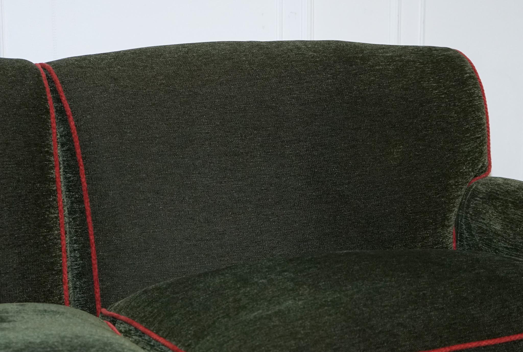 PETER DUDGEON BRITISCHES HANDGEARBEITETES GRÜNES GEWEBE HOWARD STYLE 3-SITZ-SOFA RRP£12000 im Angebot 9