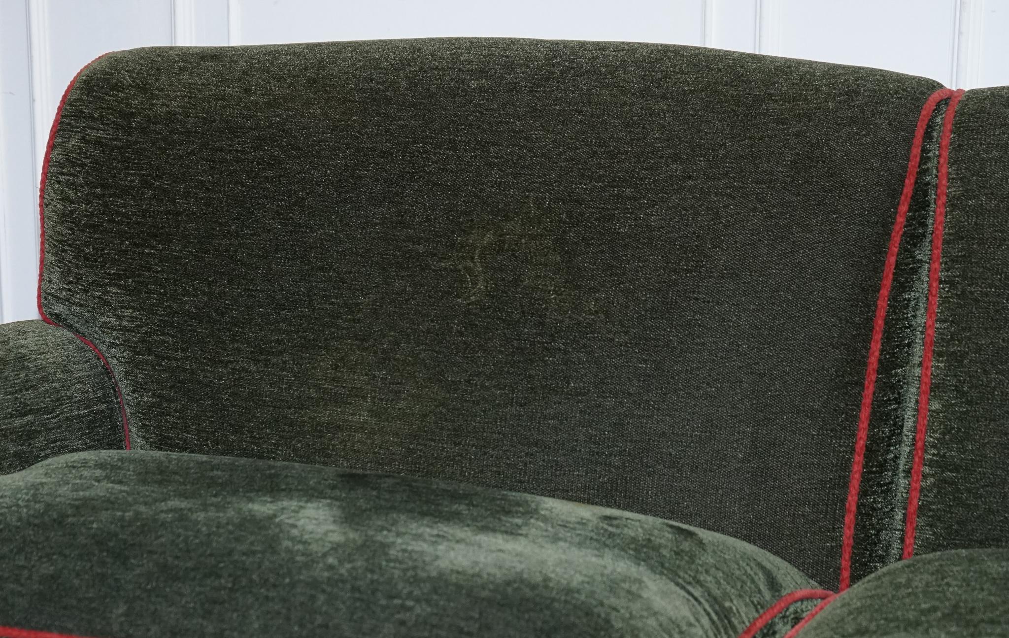 PETER DUDGEON BRITISCHES HANDGEARBEITETES GRÜNES GEWEBE HOWARD STYLE 3-SITZ-SOFA RRP£12000 im Angebot 10