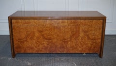 WARD BENNET BRICKEL ASSOCIATES RESTORED PAIR OF BURR WALNUT SiDEBOARDS